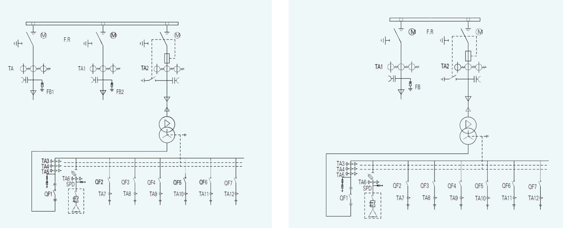 Atypical one-line Diagram